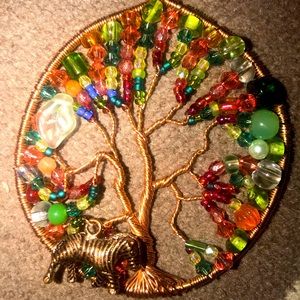 Tree of Life Pendant with Zebra